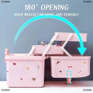 [COD] FUSHI0 Xách tay phụ kiện tóc Hộp lưu trữ bé Đầu dây kẹp tóc ban nhạc cao su mặc quần áo đồ trang sức trường hợp phòng ngủ Organizer