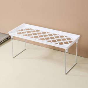 BEULIFE Multi-Purpose Table Top Double Layer Stackable Space Saving Storage Rack Shelf Kitchen Cabinet Stationery Cosmetic Storage Organizer