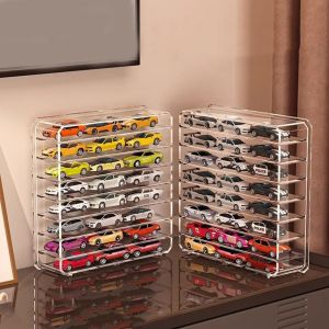 WENTIVV Transparent Model Car Display Box Adjustable Partition Plastic Car Model Display Cabinet Practical Large Capacity Car Model Display Box for Action Figurines