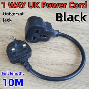 White Black Singapore 1 Way 13A UK Plug Extension Socket 0.3m 1.5meter 3m 5m 7m 10m Cable Power Cord Universal UK 3 Pin One 1 Gang Plug Extension Cord Strips High-power Adapter Multiplug Socket Single Short Extension Long Cord Travel Wall Wire排插座插线板