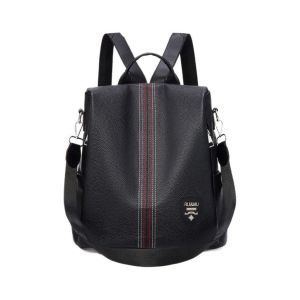 TAS RANSEL WANITA HITAM TA1093B5 KULIT TALI BAHU AINSLEY BACKPACK KERJA MUAT BANYAK TERBARU SEKOLAH