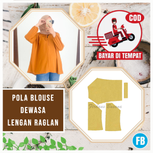 【COD】Pola Blouse Wanita Lengan Raglan Dewasa | Pola Baju Wanita Lengkap | Pola Instan | Pola Jiplak | Pola Jahitan Lengkap Firdaus Busana