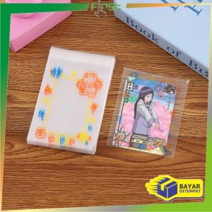FH-C1365 50PCS Plastik OPP Bungkus Sleeve Cover Kartu Photocard 50 Lembar Plastik Motif Warna Warni