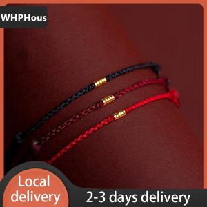 [COD] WHPHous Ship within 24 hours Fashion Handmade  Color Beads Red Rope Good Lucky Bangles Adjustable Charm Bracelets For Women Men Lovers Gift
