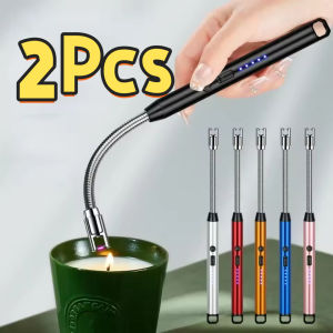 2Pcs Candle Lighter Rechargeable Electric Arc Lighter Windproof Flameless Lighter USB charge Lighter