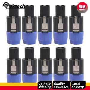 10pcs Speaker Audio Cable Plug Adapter 4-Pole 4Pin NL4FC Ohm Plug Connector Accessories Replacement for amplifiers