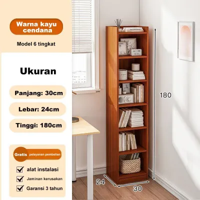 Rak susun 6 Susun Rak buku kayu Rak buku minimalis Lemari susun Lemari Display
