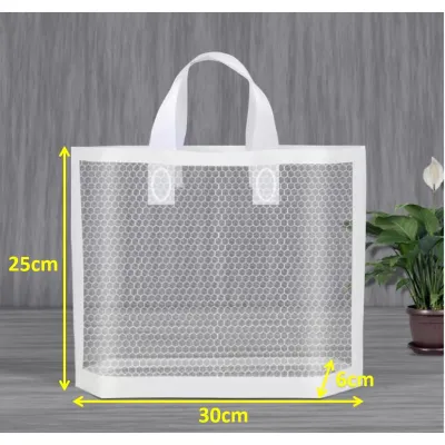 (50pcs) Premium Goodies Bag (S size-30x25cm & 35x30cm) Shopping Plastic Bag With Handles Clothes Packaging Thank You Bag Gift Bag Doorgift