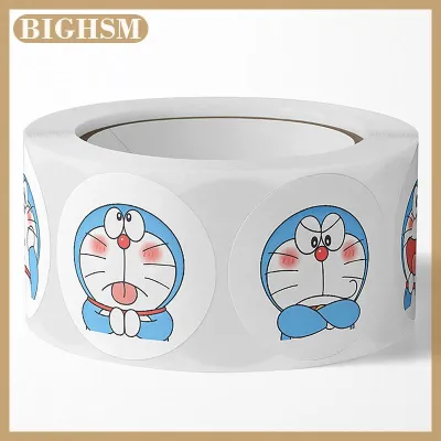 BIGHSM 500 tấm hoạt hình hoạt hình Doraemon đồ chơi dán trẻ em tự dính dán dễ thương dán dễ thương CuộN Quà Tặng trẻ em