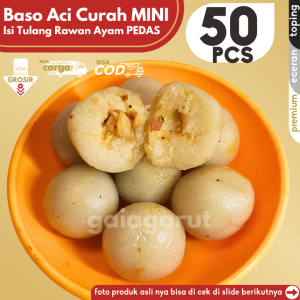 Cilok Baso Aci PENTOL MINI 50pcs ISIAN TULANG Rangu/Rawan Ayam PEDAS by GG