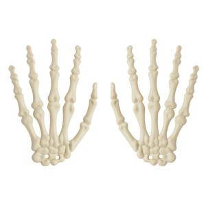 1 cặp Bộ Xương Halloween tay thực tế nhựa giả bàn tay con người cho Halloween zombied Đảng Khủng Bố đáng sợ đạo cụ Quà Tặng