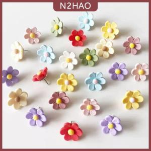 N2HAO  Nhựa Hoa Pins Hoa Pushpins Thumbtacks Cho Ảnh Tường Trang Trí Nghệ Thuật Hội Đồng Quản Trị Nhà Văn Phòng Thông Báo Hiển Thị Thủ Công Sử Dụng 20Pcs