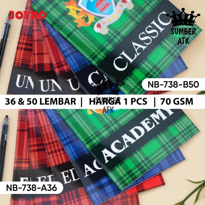 Buku%20Tulis%20JOYKO%20Buku%20Bergaris%20Ruled%20Notebook%20NB-738%20Ukuran%20B5%2036%20/%2050%20Lembar%20-%20Image%202