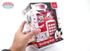 KidsMoneySavingBoxPasswordDigitalMoneyFingerprintUnlockATMCartonMusic