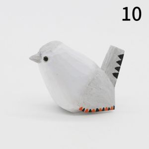 COUPLECOL Mini Wood Carving Bird Handmade Cute Wooden Bird Figurine Creative Nordic-style Small Bird Ornament Tabletop