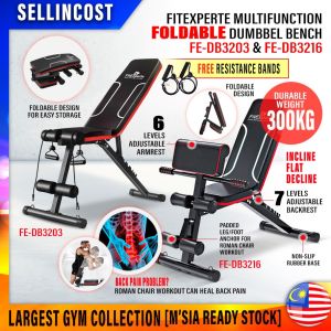 SellinCost FWM FitExperte Dumbbell Bench 2YR Warranty Sit Up Bench FOLDABLE Adjustable Dumbbell Chair Incline Flat Decline Bangku Latihan Fitness Workout Exercise Weight Lifting Training Gym Equipment Kerusi Dumbbell DB3203 DB1880N DB3896 NBP ICDB