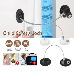 Stainless Steel Baby Child Safety Lock Anti-Theft Window Refrigerator Opening Security Cable Door Lock Non-punching Chain Lock For Kids Safety Protector Protection