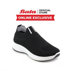 (Online Exclusive) Bata บาจา รองเท้าผ้าใบแบบสวม เทคโนโลยีลดกลิ่นอับ ระบายอากาศได้ดี ผ้าถัก ผ้าknit สำหรับผู้หญิง รุ่นInfinit สีดำ 5806003 สีชมพู 5805003
