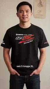 Baju Motor YAMAHA 125-Z Lengan Pendek n Panjang Rider 100% Cotton Hitam Sport