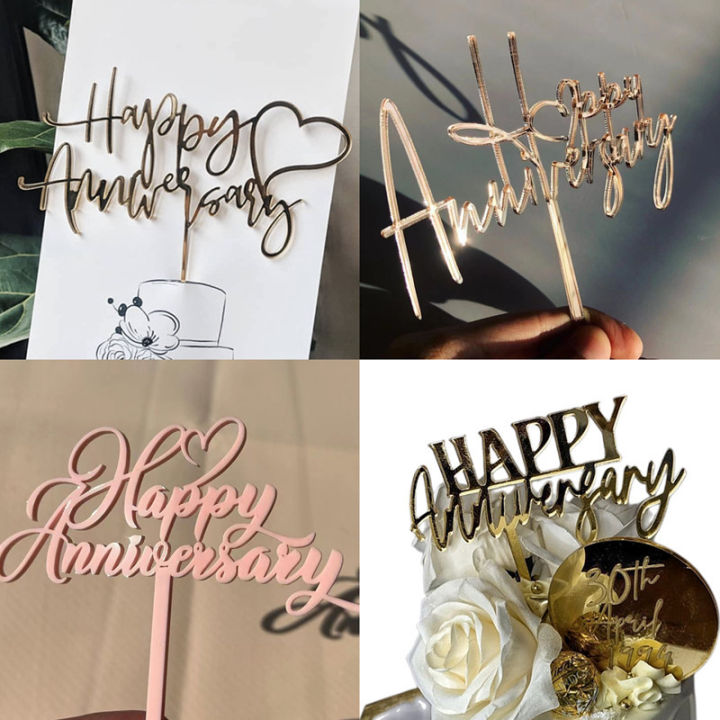 Acrylic Anniversary Cake Topper Cake Decorating #ZY009 | Lazada PH