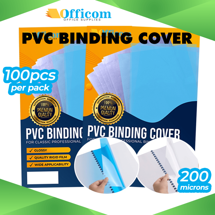 100pcs PVC Clear Book Binding Cover 200Microns A4/Short/Long