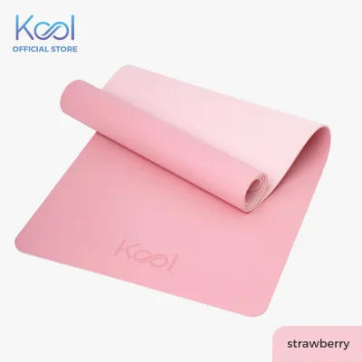 Kool 6 mm Non-Slip TPE Mat For Floor Workout - Exercise/Fitness/Yoga/Pilates (Strawberry Pink)