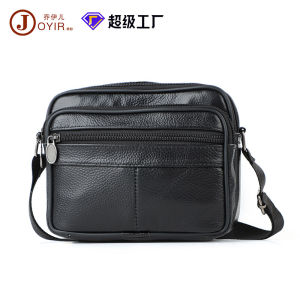 Top-layer cowhide shoulder bag commuter mens crossbody bag genuine leather casual bag mens bag cross-border best-selling mens shoulder bag