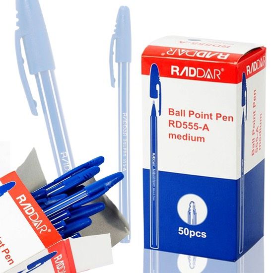 Bút Bi nắp đậy RADDER RD 555-A màu xanh ( 50 cây/ Hộp) Bút Bi 0.7Mm Chất  Lượng Cao Bút Bi Cho Văn Phòng Và Học Tập Bút Bi Thiết Kế Đẹp
