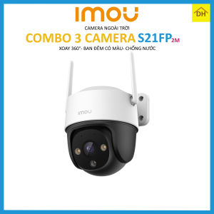 COMBO 3 Camera IMOU PTZ S21FP 2M 1080p Xoay 360 Độ- Thu Âm- Ban Đêm Có Màu- Góc Nhìn Siêu Rộng - Wifi Ngoài Trời Chính Hãng