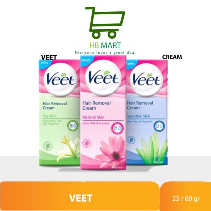 VEET Hair Removal Cream 25 Gr - Krim Perontok Bulu Badan 25gr