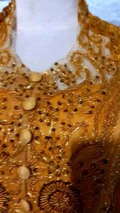 set kebaya manten gold kebaya pesta murah kebaya + longtorso + rok dan slendang