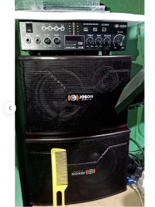Joson Karaoke Professional Audio Speaker With Amplifier 300Watts JS-6000(1 Paired 6 Inches Speaker 1 Amplifier and Microphone)