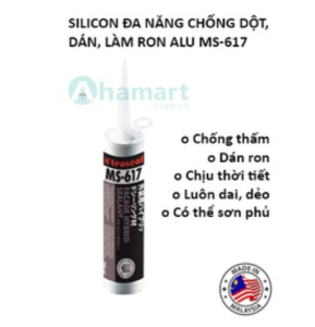 Silicon chống dột dán đa năng siêu dính dán alu làm ron chống thấm ngoài trời Xtraseal MS-617 290ml