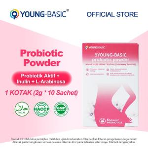 【Halal】9YOUNG-BASIC Probiotic Powder (Cranberry Flavored) - Women Specific Probiotics + Cranberry + Collagen | Supports Digestion