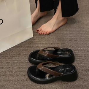Free Shipping Thick-Soled Flip-Flops For Women Perfect For Casual Summer Wear Fashionable For Outdoor Use And Ideal For Beach Vacations