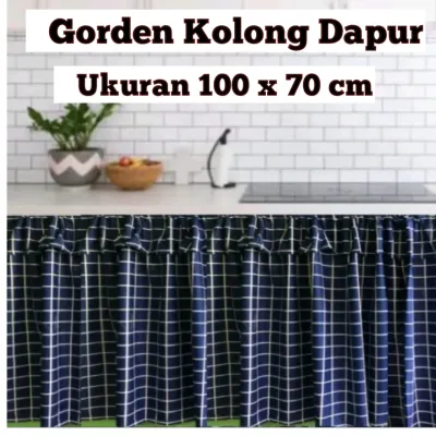 ( PAKET BELI 1 ISI 2 ) GORDEN KOLONG DAPUR MINIMALIS 100 X 70 CM + TALI