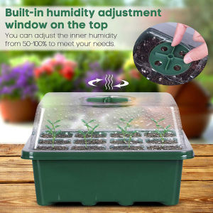 【HOT&READY STOCK】12 Holes Plant Seeds Grow Box Tray Insert Propagation Seeding Nursery Pot Case with Lid Garden Supplies