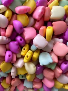 100 pcs cute tulip flower beads cap mix colors size 10 mm for diy jewelry beads making