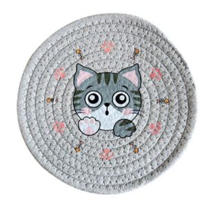 HJKL Cách nhiệt Tấm lót đĩa vải bông dệt Chống trượt Chống bỏng Tấm lót ly Thảm trải bàn Dày hơn Miếng lót nồi Trang trí bàn