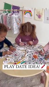 Colorable Two Piece Pajama Set for Children Boys Girls Color Your Own Handcraft Pyjamas Christmas Kids DIY Coloring Clothing2026