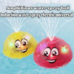 Baby Bath Toys Electric Inductive Water Spray Ball with Light Bathroom Bathtub Toys for Toddler Infant Children