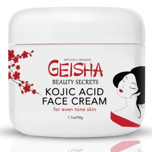 OMIC Geisha Kojic Acid Cream - 1.7 fl oz / 50 ml - Skin Brightening Cream for Face Body Hands - with Glycolic Acid
