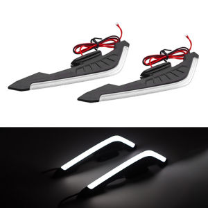 SEAMETAL Motorcycle Winglets Front Side Spoiler Aerodynamic Wing Universal Fixed Wind Wing Decoration with LED Light