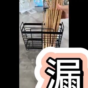 2 IN 1 Kitchen Cutlery Rack Carbon Steel Chopsticks Holder with Drain Tray Utensil Organizer 餐具架