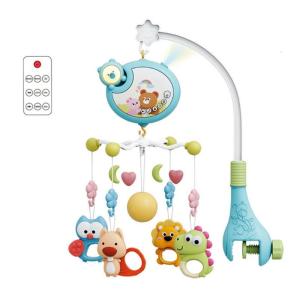 Auto Spin Infant Bedside Projector Toy 400 MIDI Lullabies Wireless Remote Control Visual Tracking Mobile For 0