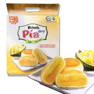 Bánh Pía Kim Sa Chay Đậu Sầu Riêng Tân Huê Viên - Hộp 480g(12 Cái) - Đặc Sản Sóc Trăng