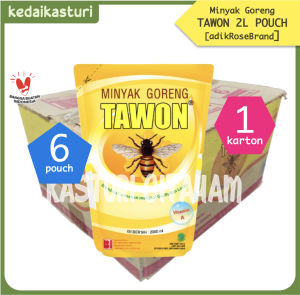 Tawon 2 Liter Minyak Goreng Rose Brand - 1 Karton x 6 Pouch