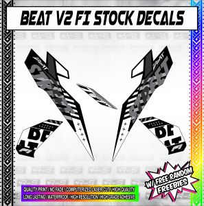 Honda Beat V2 FI Stock Sticker Decals