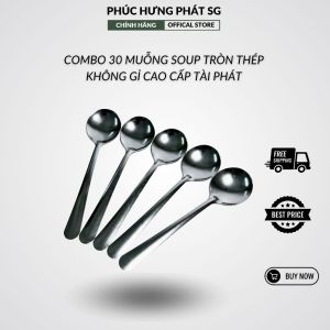 Muỗng Soup Tròn Inox 003 Tài Phát Chuyên Dùng Cho Quán CơmNhà Hàng Gia Đình - Dài 17.5cm Tiện Dụng