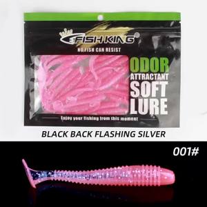 FISHKING Thread T Tail 30 Shrimp Flavor Soft Bait All Water Area Lure Bait for Bass Mandarin Fish and Mandarin Duck Fish
